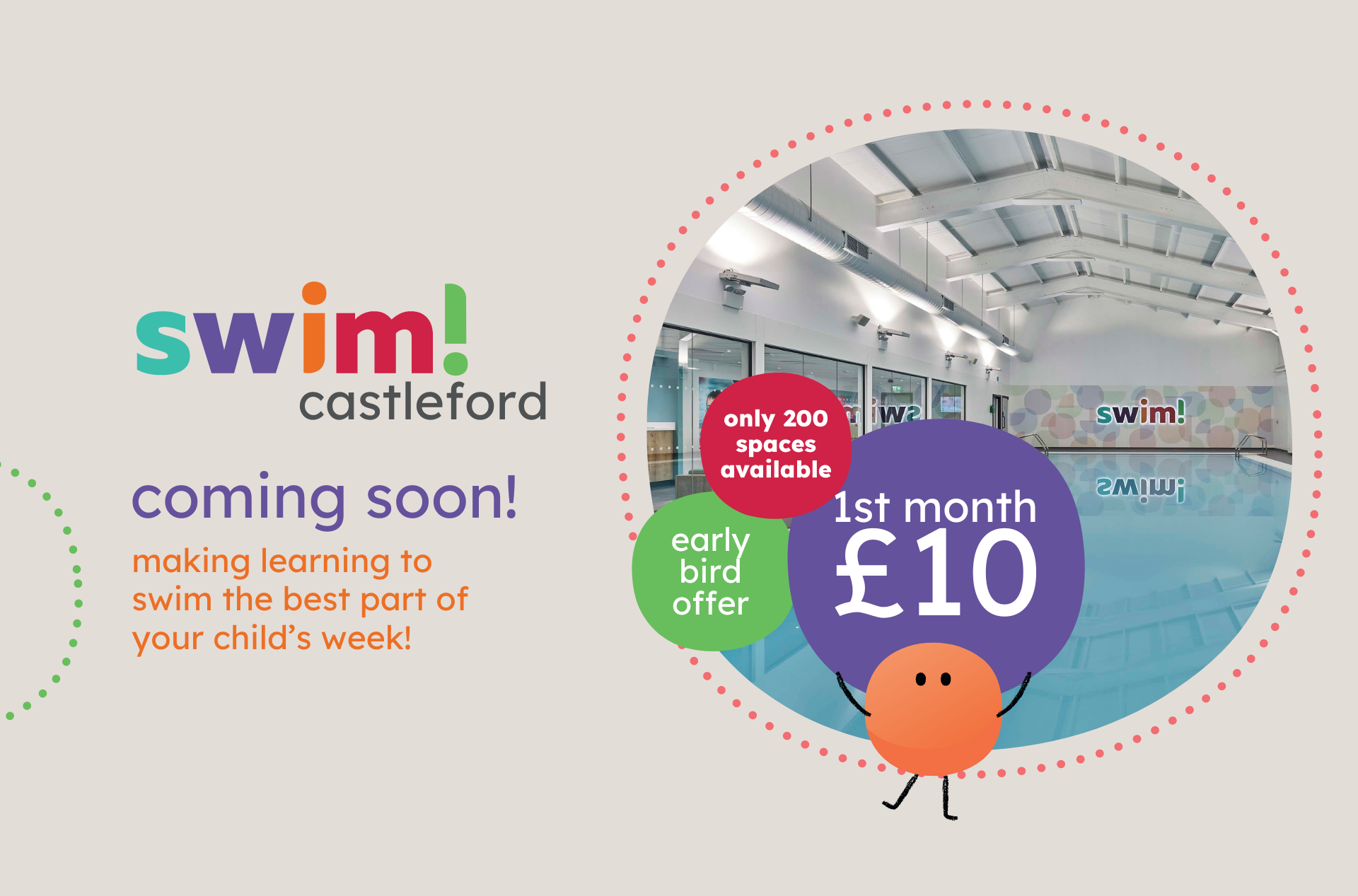 Swimming Lessons in Castleford swim!