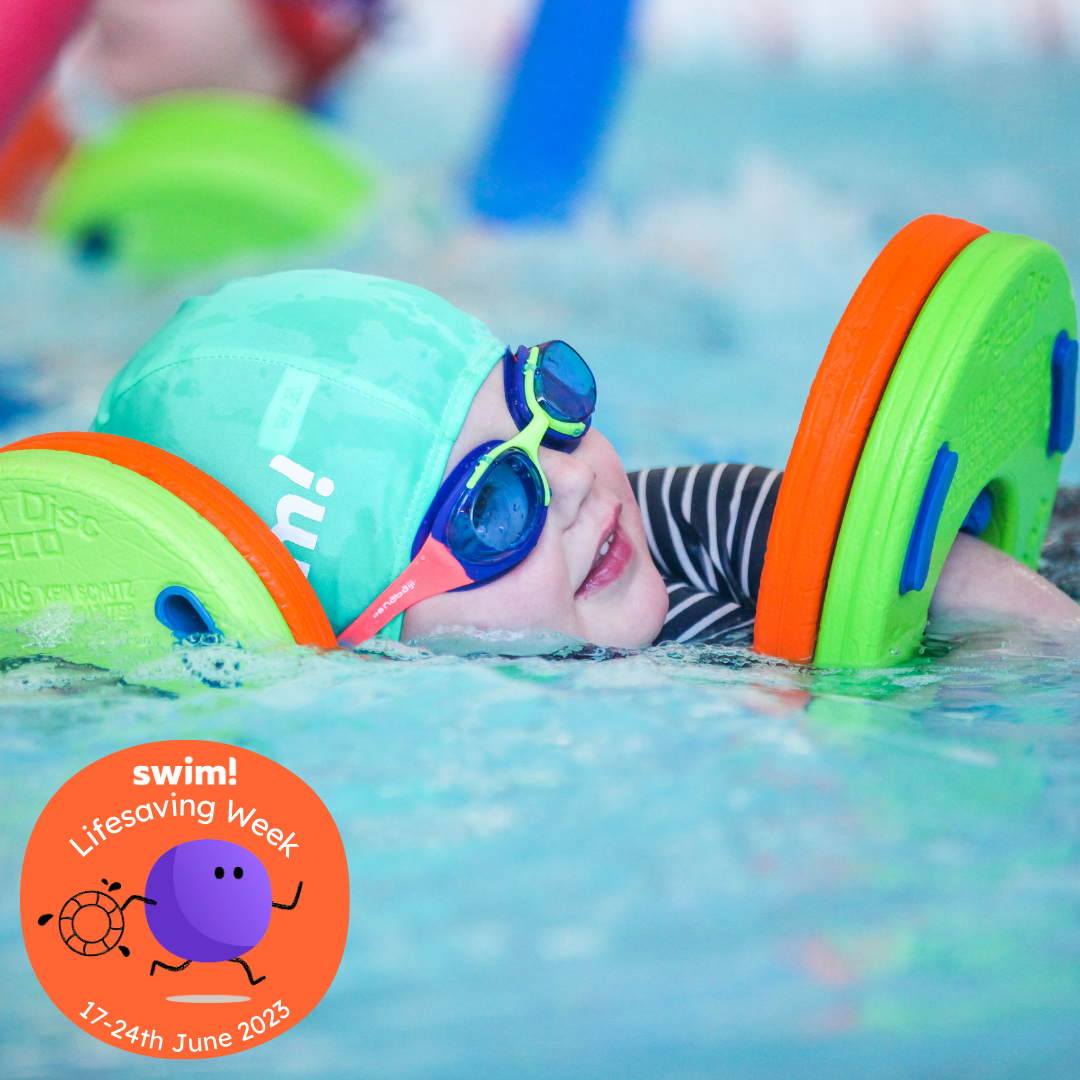 swim! lifesaving week promoting water safety in connection with